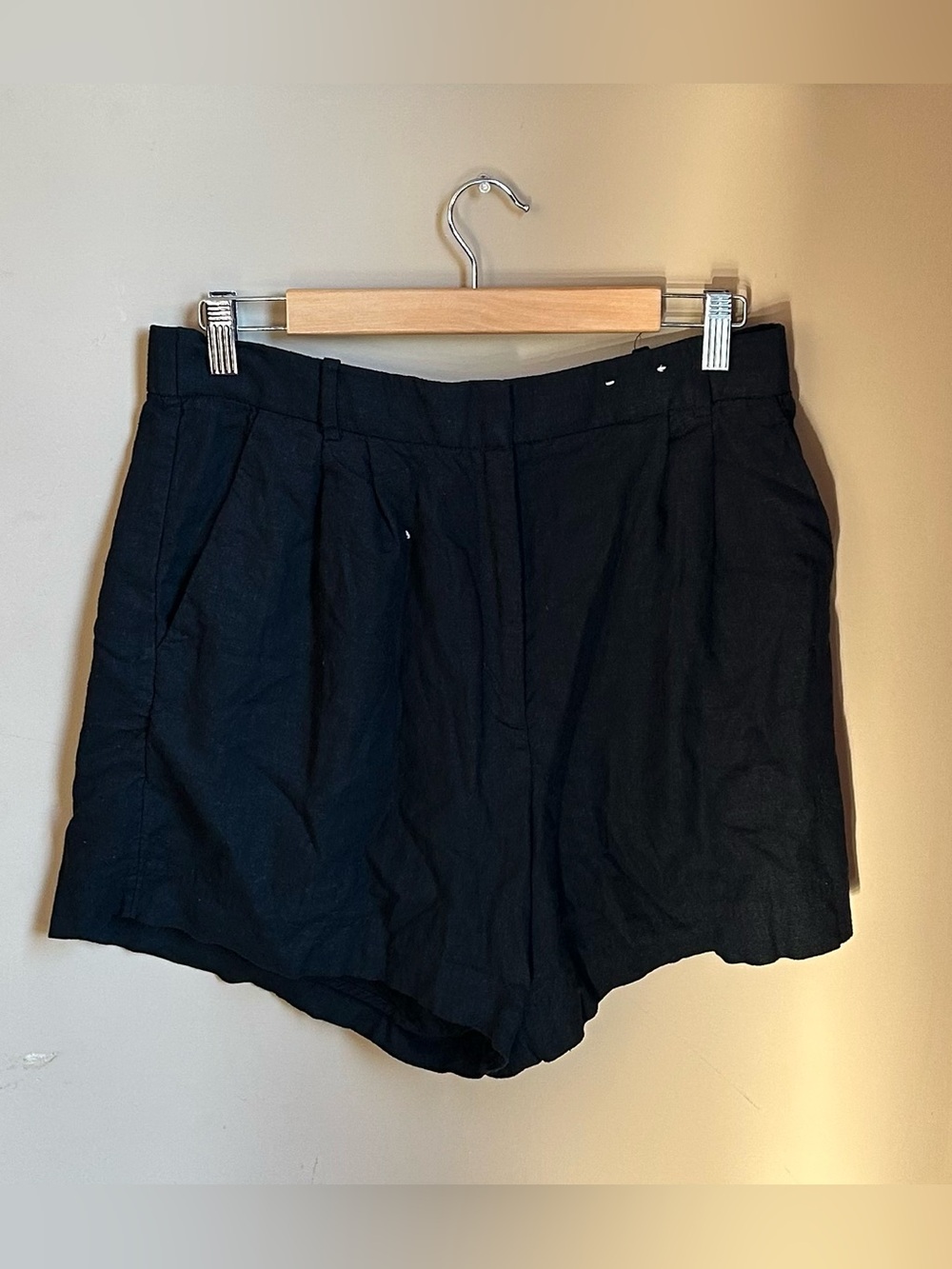 Abercrombie Black Trouser High-Waist Shorts